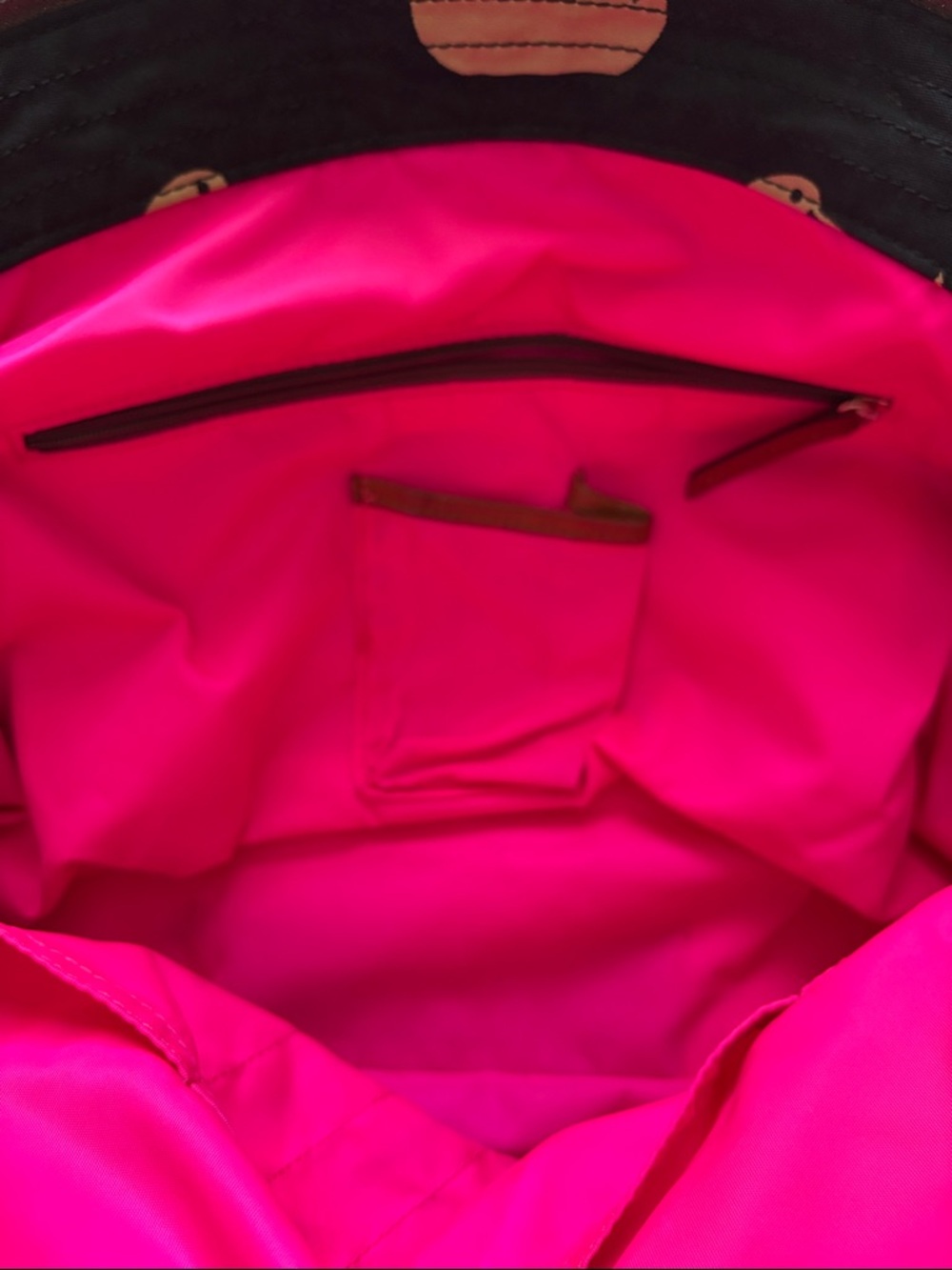 Dooney and Bourke Canvas Bag with Signature Duck Print and Leather Handles - Picture 11 of 13